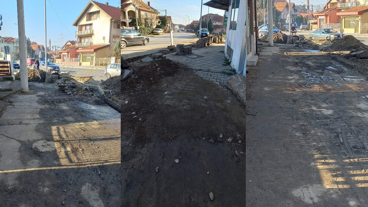 Danima vlada haos na Bulevaru Nikole Pašića u Leskovcu zbog kopanja za gasovod