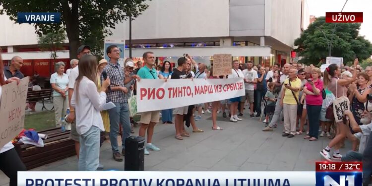 Protesti protiv Rio Tinta počeli u Nišu, Vranju i Leskovcu
