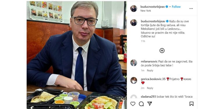 Vučić u Njujorku probao ljute meskičke tortilje pa poručio: Nisu Meksikanci još bili u Leskovcu!