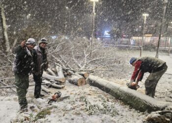 Centar Niša pod vodom, u Leskovcu komunalci saniraju štetu od vetra koji je doneo sneg
