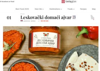 Renomirani svetski sajt za gastronomiju Leskovački ajvar proglasio najboljim jelom u Srbiji, roštilj je na trećem mestu