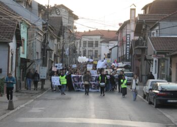 Predvođeni dobošarima, šetali i Vlasotinčani