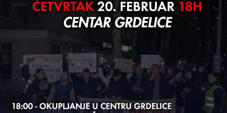 Nova protestna šetnja sutra i u Grdelici