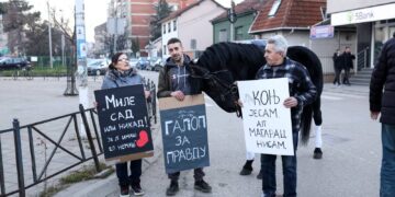 Nikola pošao sa konjem na studentske proteste u Leskovcu, policajci ga zaskočili k’o teroristu