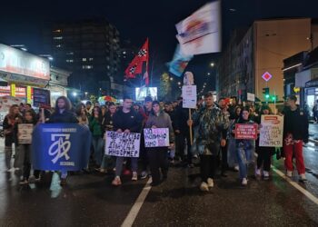 Studenti iz Leskovca večeras protestovali i zbog „Pinka“ i „Informera“, poručili da je sa njima umrlo i novinarstvo