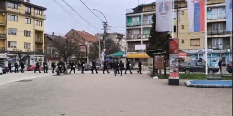 Jake policijske snage ispred opštine Vlasotince, pred početak sednice Skupštine – VIDEO