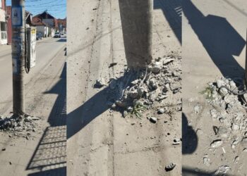 Bandera „na klimavim nogama“ preti prolaznicima u Leskovcu