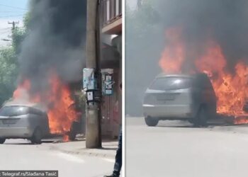 Auto sam krenuo dok je žena bila u mesari, a onda buknuo
