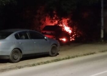 Zapalio se automobil u pokretu u Vlajkovoj ulici