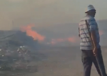 Veliki požar na ulazu u Vlasotince, vatra preti kućama i poslovnim objektima – VIDEO
