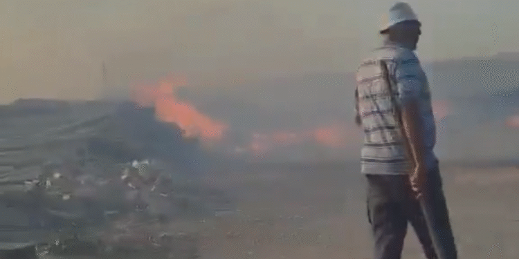 Veliki požar na ulazu u Vlasotince, vatra preti kućama i poslovnim objektima – VIDEO