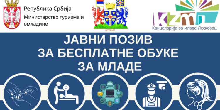 Besplatne obuke za mlade Leskovčane: Informatika, sport i kozmetičke usluge