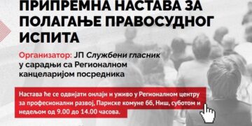 Pripremna nastava za pravosudni ispit uživo u Nišu – otvorena za sve pravnike u Srbiji