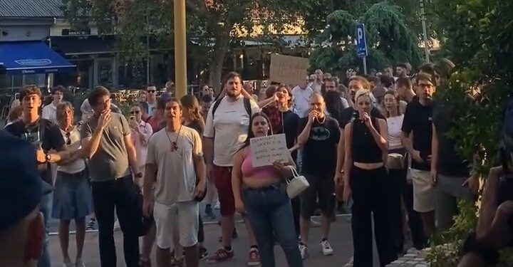 Građani i studenti protestuju ispred Skupštine grada Niša zbog uvreda gradonačelnika Pavlovića