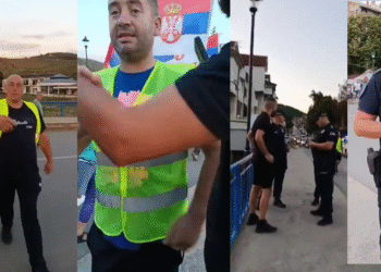 Policija legitimisala građane posle pitanja Joviću o obećanjima i nestašici vode, napalo ih i naprednjačko obezbeđenje – VIDEO