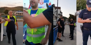 Policija legitimisala građane posle pitanja Joviću o obećanjima i nestašici vode, napalo ih i naprednjačko obezbeđenje – VIDEO