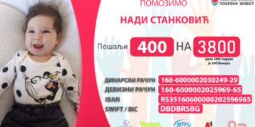 Maloj bebi Nadi Stanković iz Vlasotinca je dijagnostikovana epilepsija. Potrebna joj je pomoć za dalje lečenje u inostranstvu