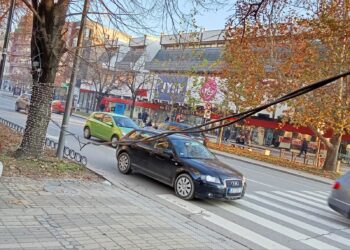 Otkačeni strujni kabl za ukrasnu rasvetu plaši Leskovčane