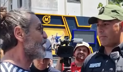 Dragan Gagi Jovanović i Beogradski sindikat uz studente na maršu do Bujanovca