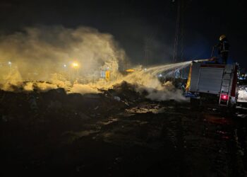 Opet požar na otvorenom u ulici Solunskih ratnika u Leskovcu