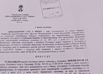 Evo šta piše u Bojtinoj presudi o kojoj se danas vodila žučna rasprava u leskovačkom parlamentu