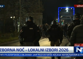 Pratimo i izbornu noć u Srbiji: SNS proglašava pobedu – građani i policajci u kordonima na trgovima