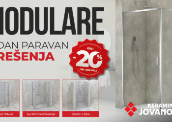 Keramika Jovanović donosi 20% popusta na Modulare tuš paravane: Savremeno kupatilo po meri vašeg prostora
