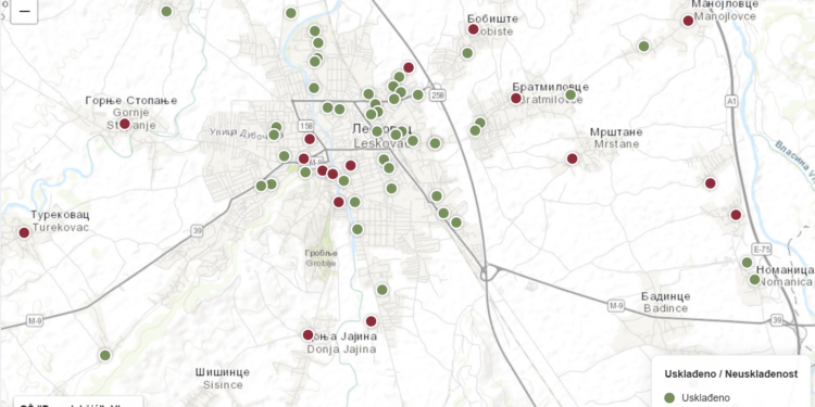 Tim 42 objavio mapu zagađivača: Evo ko je godinama kontinuirano trovao Leskovac – Desetine neusklađenih, a podataka za ovu godinu nema