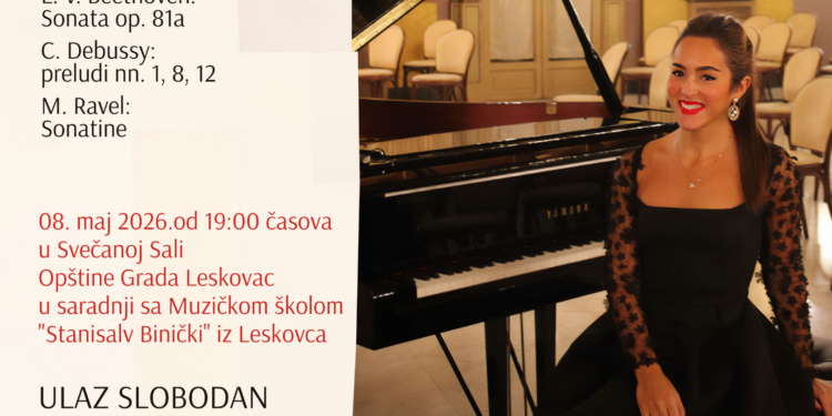 Koncert italijanske pijanistkinje Đulije Oliveri u Leskovcu