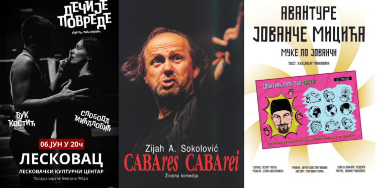 Tri pozorišne večeri sa popularnim glumcima u Leskovcu: LKC pripremio bogat program od 6. do 8. juna
