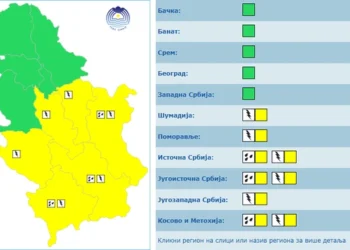 Novo upozorenje na nevreme: Jug i jugoistok Srbije na udaru pljuskova, grmljavine i grada