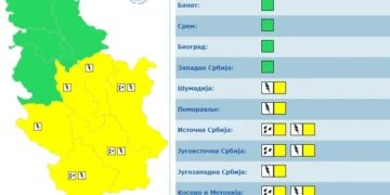 Novo upozorenje na nevreme: Jug i jugoistok Srbije na udaru pljuskova, grmljavine i grada