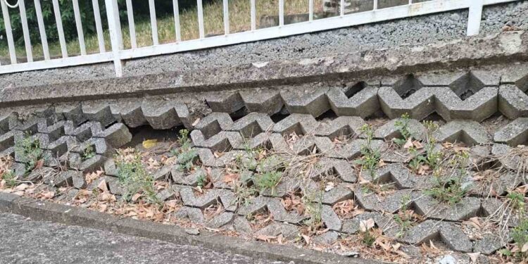 Tek saniran potporni zid u Prvomajskoj ulici opet počeo da se obrušava