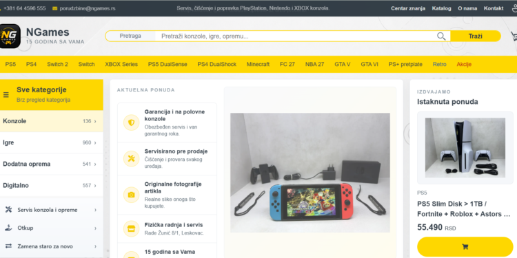 Posle više od 15 godina rada, NGames iz Leskovca pokrenuo jedan od najvećih webshopova za gejmere u regionu