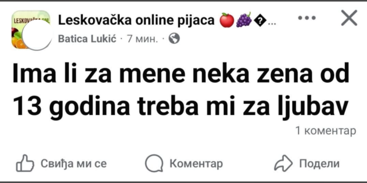 Uznemirujuća objava na „Leskovačkoj onlajn pijaci“: Građani traže hitnu reakciju!