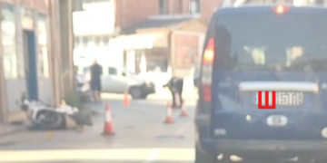 Udes na uglu Vlajkove i Trga Crni Marko, policija na licu mesta
