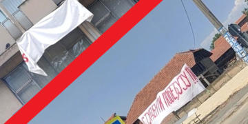 Transparent „Srbija pobeđuje“ nestao sa Osmospratnice, u Badincu osvanuo „Studenti pobeđuju“