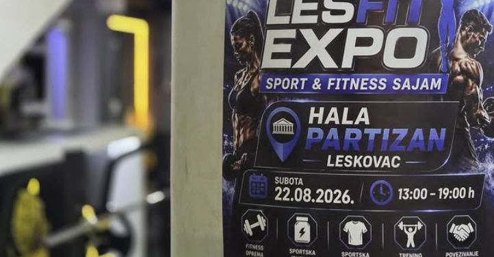 LESFITEXPO 2026 u Leskovcu: Hala „Partizan“ u avgustu postaje centar sporta i fitnesa
